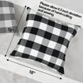 thumbnail image 4 of Black and White Buffalo Plaid Pillow Covers 18x18 Set of 2 Black Check Plaid Outdoor Pillow Covers 18x18 Black Throw Pillows for Farmhouse Christmas Decor, 4 of 6