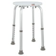 thumbnail image 6 of Carex Compact Round Shower Stool, Height Adjustable, Tool-Free Assembly, 250 lb Weight Capacity, 6 of 18
