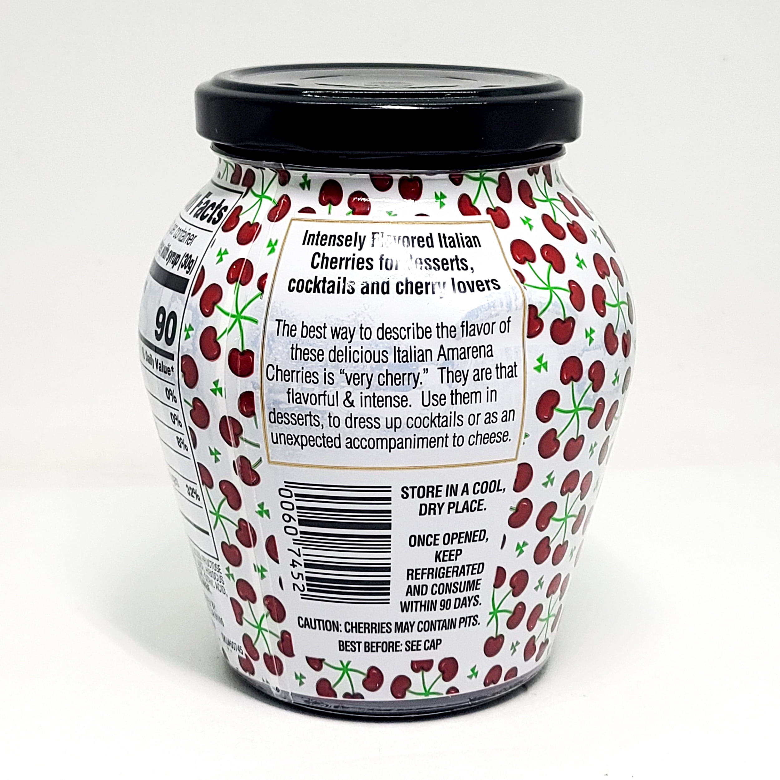 Pitted Amarena Cherries w Stems in Syrup 16.2 Oz X 2 Jars with Stainless Steel Coffee/Tea/Sauce Spoon (3-Pc Set)