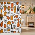 thumbnail image 2 of Erosebridal Fried Chicken Shower Curtain 72Wx72L for Boys Girls, White Bows Waterproof Bathroom Curtain, 2 of 5