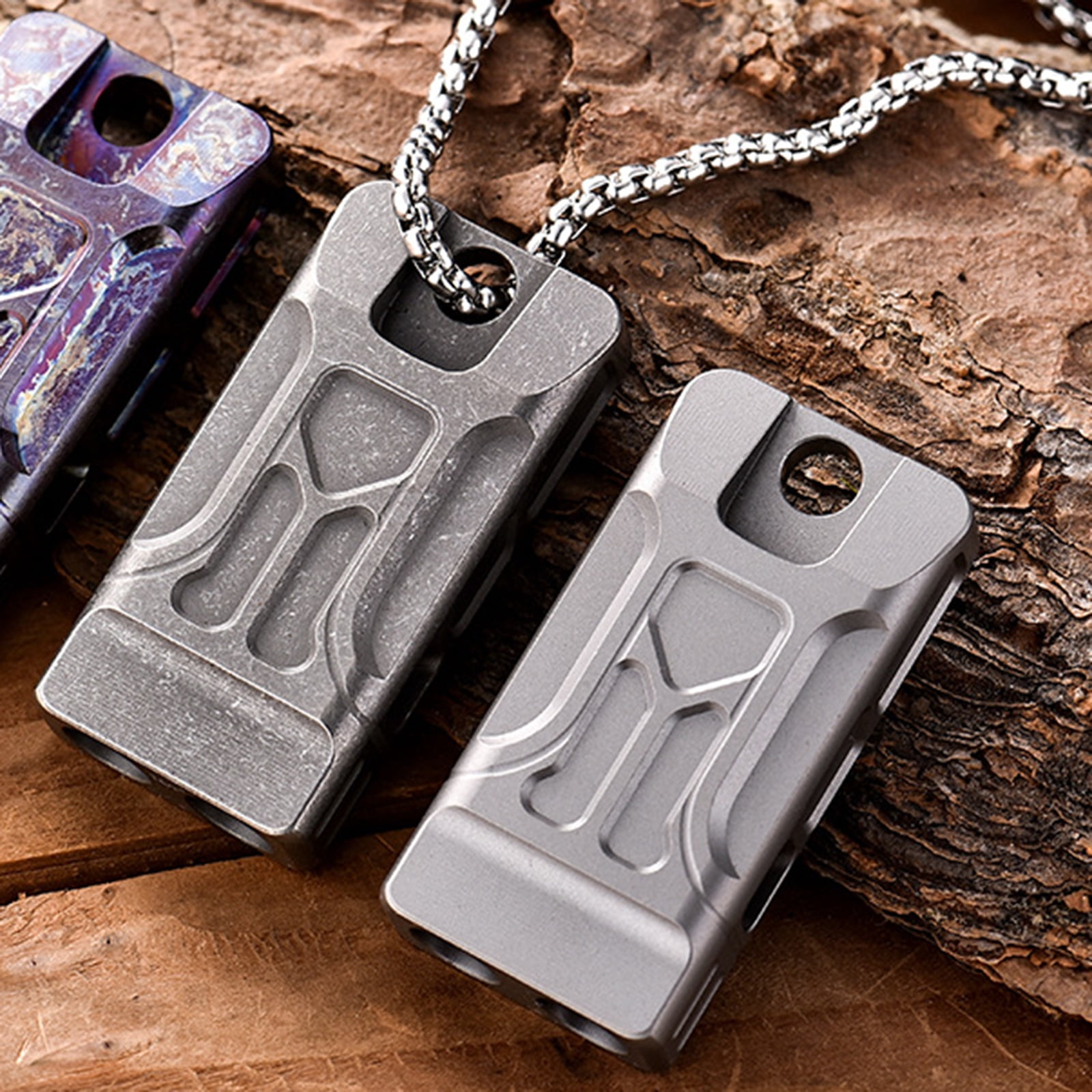 Safety Survival Double Tube Whistle Hikings Camping Training Outdoor Sports Alloys Keyring Whistle