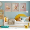 thumbnail image 4 of Hieng Bear Canvas Wall Art Teddy Bear Prints Painting Cloud Balloon Moon Nursery Wall Decor Posters Pink Nursery Canvas Baby Boy Girl Nursery Pictures for Playrooms（Only canvas）, 4 of 6