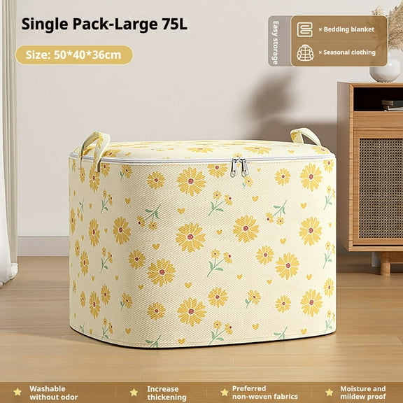 kkbbma under $5 Heavy Duty Large Storage Containers, Large Clothes Storage Bins Foldable Organization and Storage Bags with Reinforced Handle for Bedding, Blankets, Clothing