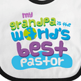 thumbnail image 4 of Inktastic Grandpa Worlds Best Pastor Boys or Girls Baby Bib, 4 of 4