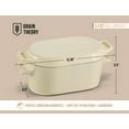 thumbnail image 5 of Kook Dutch Oven with Lid, Enameled Cast Iron, 3.4 Qt, Ivory, 5 of 5