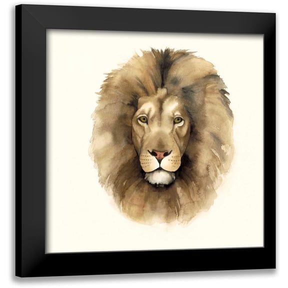 Popp, Grace 12x12 Black Modern Framed Museum Art Print Titled - Safari Cat II
