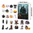 thumbnail image 5 of Spooky Halloween Decorations, Halloween Advent Calendar 2025, 24 Piece Halloween Blind Box, Mini Resin Figurines, 11X7X10 Inch 3D Haunted House Paper Advent Box with Ghost, Skull,, 5 of 9