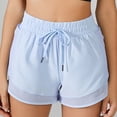 thumbnail image 3 of MKLEKYY Pantalones Cortos Casuales de Yoga de Verano para Mujer con Bolsillos, Ajuste Holgado, Antirozaduras y Diseño de Dos Piezas para Correr y Hacer Ejercicio., 3 of 4