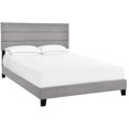 thumbnail image 1 of Lit Grand-Size à Canaux Horizontaux en Tissu Gris Glacier, 1 of 11
