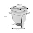 thumbnail image 2 of Miumaeov 11L/9.9Qt Soup Warmer Soup Chafer Station with Water Pan 201 Stainless Steel Food Warmer Catering Supplies Includes Fuel Holder, 2 of 14