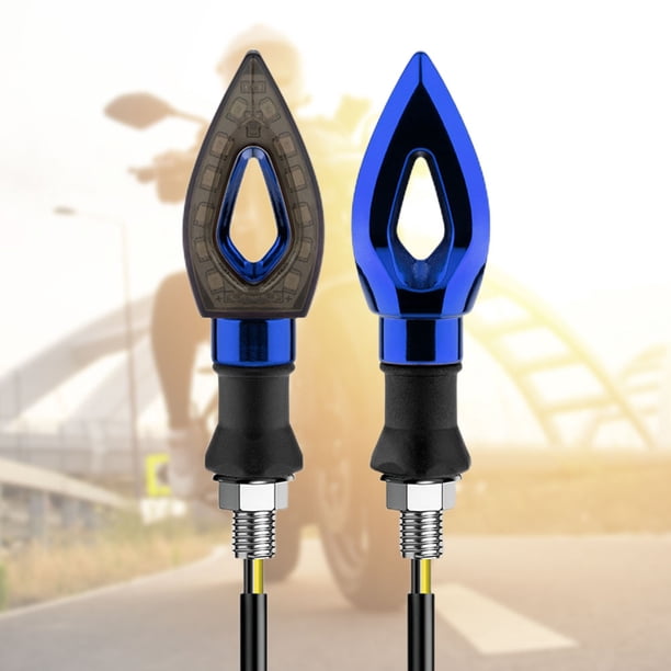 Luz De Giro Led Para Motocicleta 2 luces LED de giro para motocicleta, superbrillantes, para señal de giro (azul)