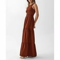 thumbnail image 4 of Elegant Maxi Dress Round Neck Sleeveless Swing Dresses Great for Shopping Traveling and Gatherings, 4 of 8