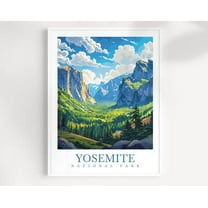 POSTER Yosemite National Park Travel Print Wall Art Yosemite Wall Hanging Home Decor Yosemite Gift Art Lovers UNFRAMED, 12x18
