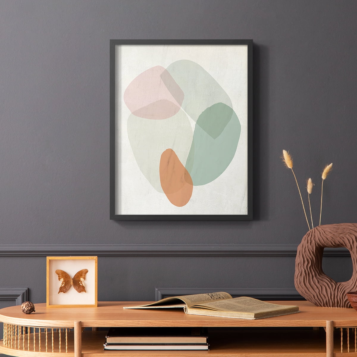 Jewels of the River II in Black Solid Wood 22 x 28 Framed Print