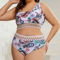 thumbnail image 3 of Lopeceal Women's Plus Size Swimsuit Floral Print One Shoulder Bikini Sets Two Piece Bathing Suit, 3 of 6