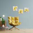 thumbnail image 2 of Yellow Grey Flower Canvas 3 Pieces Wall Art Abstract Lily Painting Home Decor Bedroom Bathroom Hang Decortations 12"x12", 2 of 6