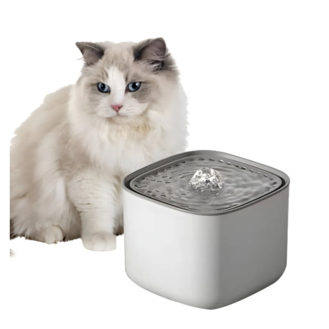 Fuente para gato bebedero para mascotas filtro 3l Modelo blanco