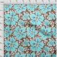 thumbnail image 4 of oneOone Velvet Rust Brown Fabric Floral Craft Projects Decor Fabric Printed By The Yard 58 Inch Wide, 4 of 4