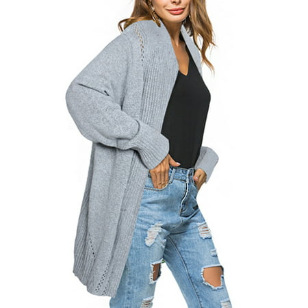 bocgsfdfgns - Women's Oversize Sweater Coat Asymmetrical Long Sleeve ...