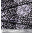 thumbnail image 3 of Soimoi Tissu Poly Georgette Damas Patchwork Imprimé Tissu au Mètre 52 Pouces de Large, 3 of 3