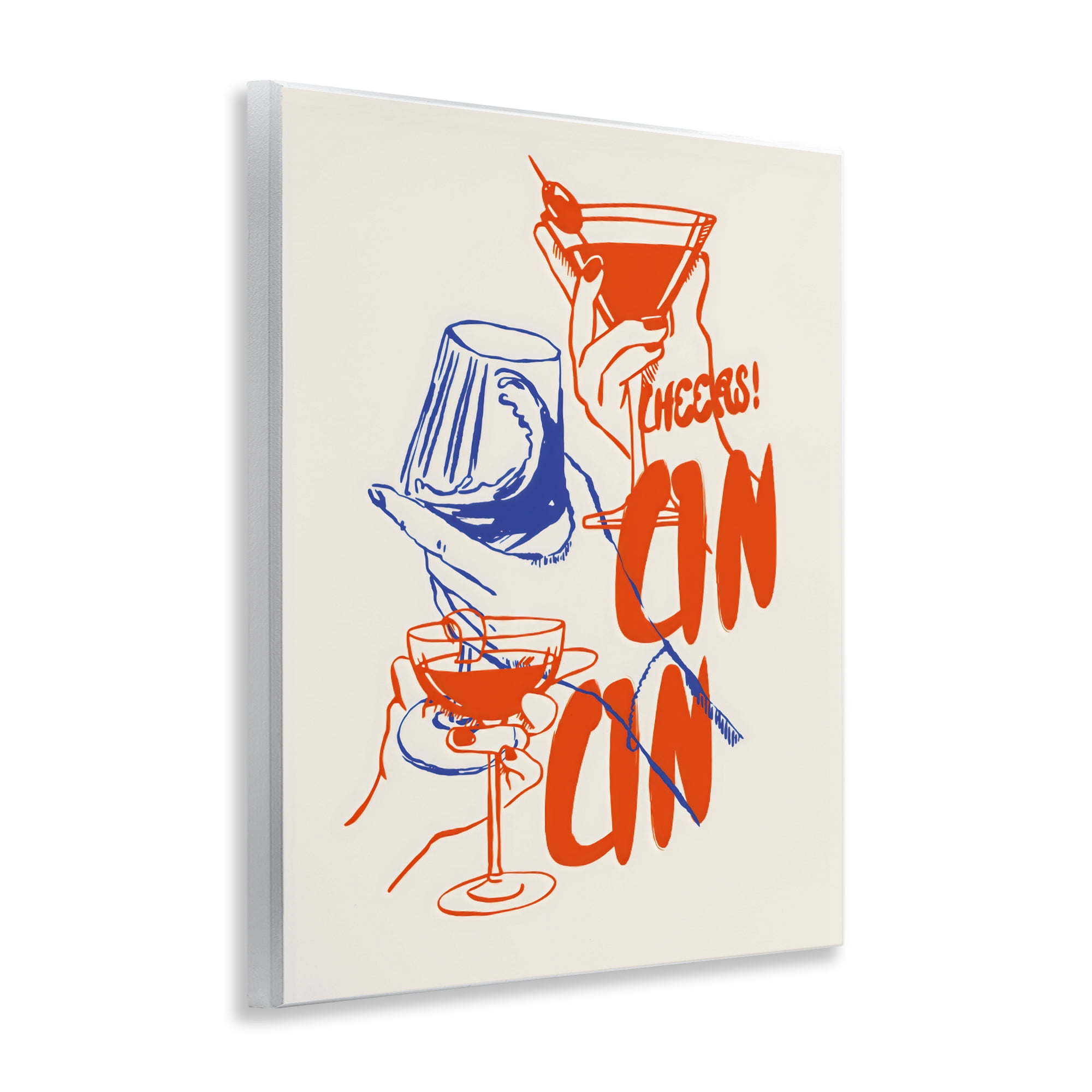 Stupell Industries Retro Cheers Cocktail Toast Wall Plaque Art, design by The Prints Vibe
