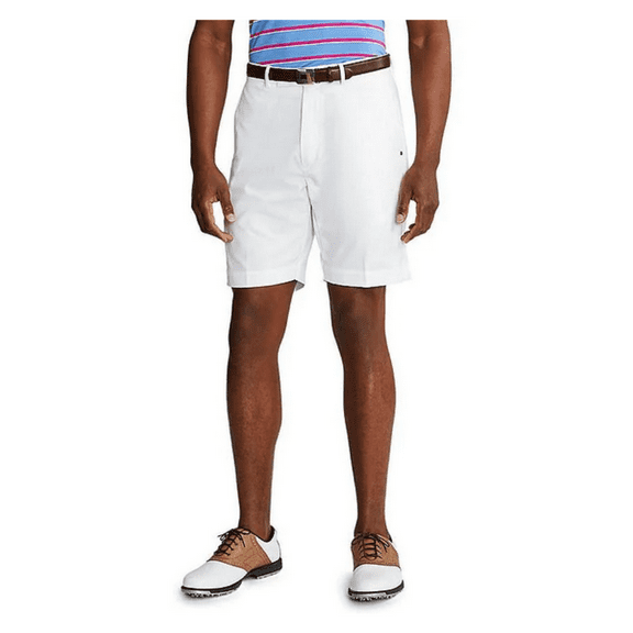 $98.50 RLX Ralph Lauren Men’s, Classic-Fit Performance 9 Golf Short, White, 32