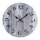 thumbnail image 1 of Reloj de pared de madera de 25 cm, silencioso, decorativo, de cuarzo. Gris, 1 of 7