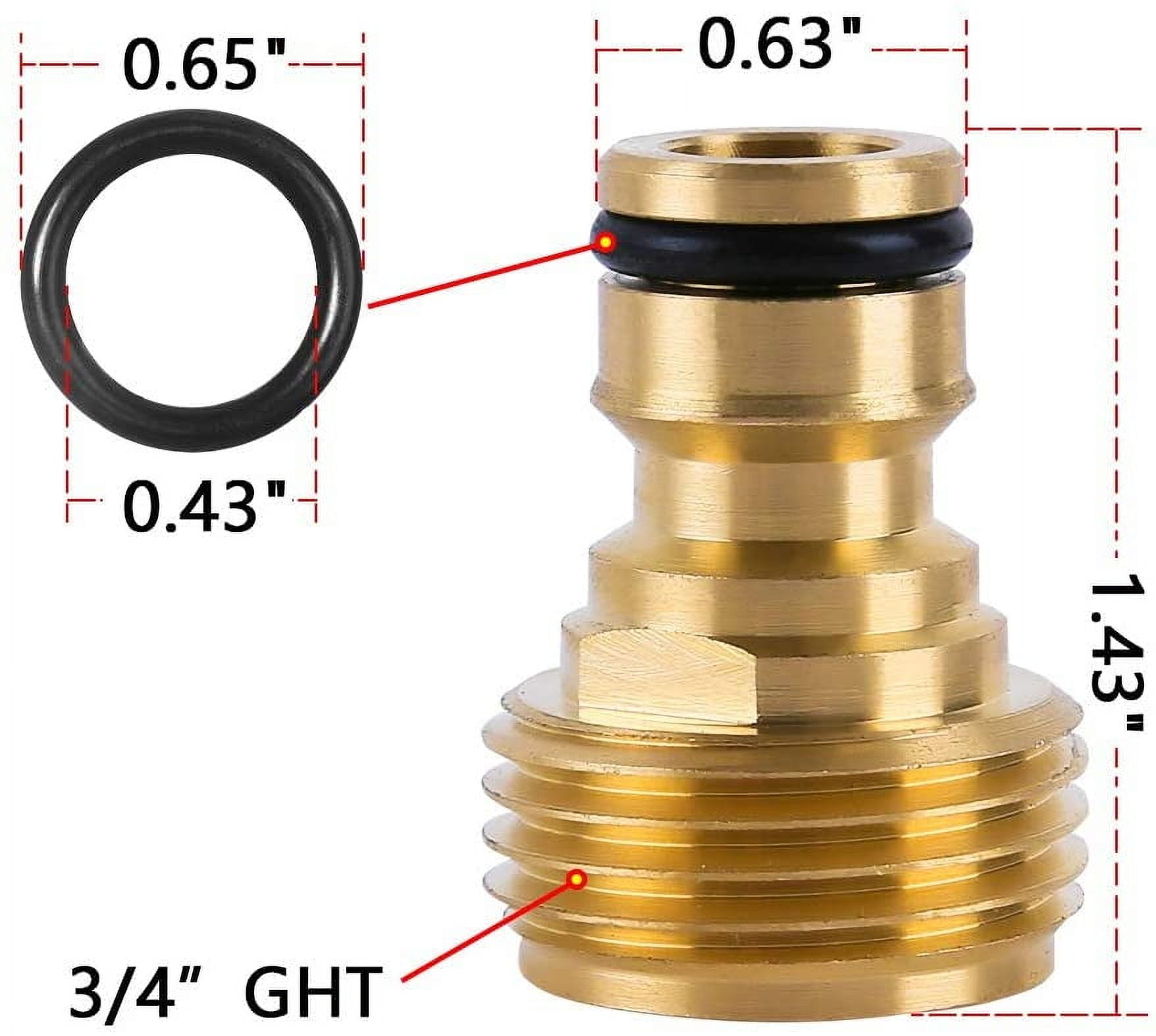 Ron Garden Hose Quick Connect: Solid Brass — Leak-Proof — Heavy Duty Fitting | Car Wash / Garden for Ladies & Gentlemen & Homeowners(3 Sets)