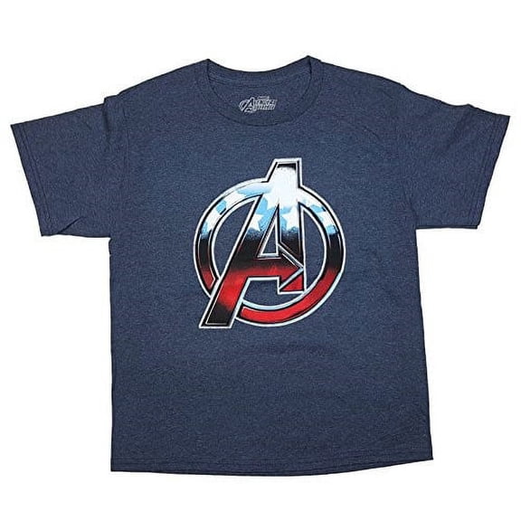 Marvel Avengers Boy's Assemble Logo T-Shirt, X-Large, Gray