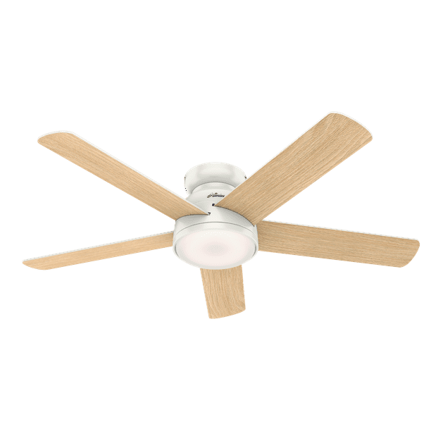 Hunter Wifi 54 Romulus Fresh White Ceiling Fan With Light Kit And Remote Com Hunter Wifi 54 Romulus Fresh White, Modern Ceiling Fans For Large Rooms