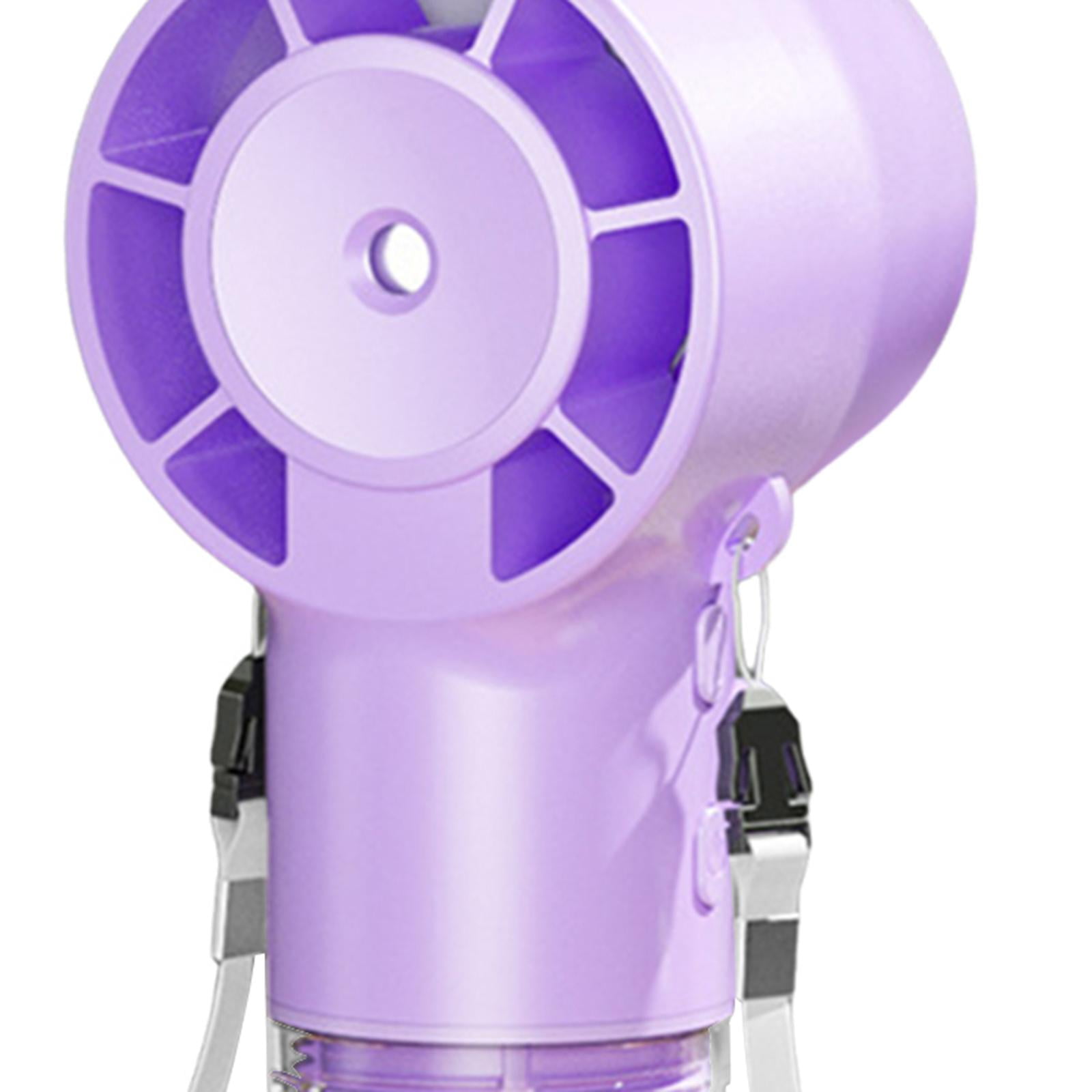 Lipstore Ventilateur à Brumisation Portatif 4 Vitesses Réglables Silencieux Portable Pour Voiture Voyage Extérieur Violet