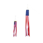 Agierg Lot de 2 manches à air drapeau américain des États-Unis étoiles et rayures 35 pouces 59 pouces manche à air décoration