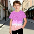 thumbnail image 2 of XAOFW Boy's T-Shirts Ice Cream Print Short Sleeve Crewneck T Shirt Daily Wear Casual Tee Shirt Outdoor Activities Stylish Cozy Tops, 2 of 6