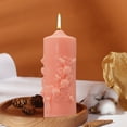 thumbnail image 4 of Yannianjz under $5 Rose Aromatherapy Candle, Embossed Rose Scented Candle, Aromatherapy Pillar Candle for Valentine's Day, Natural Wax Scented Candle for Bedroom Living Room, 4 of 6