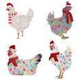 thumbnail image 3 of Navidad Adornos Colgantes Pollo De Madera Con Bufanda Sombrero De Navidad Colgante Colgante Decoraciones Para El Hogar Decoración De Vacaciones Minnieouse HA041683-02, 3 of 6