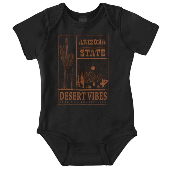Arizona State Desert Vibes Sunset Romper Boys or Girls Infant Baby Brisco Brands NB