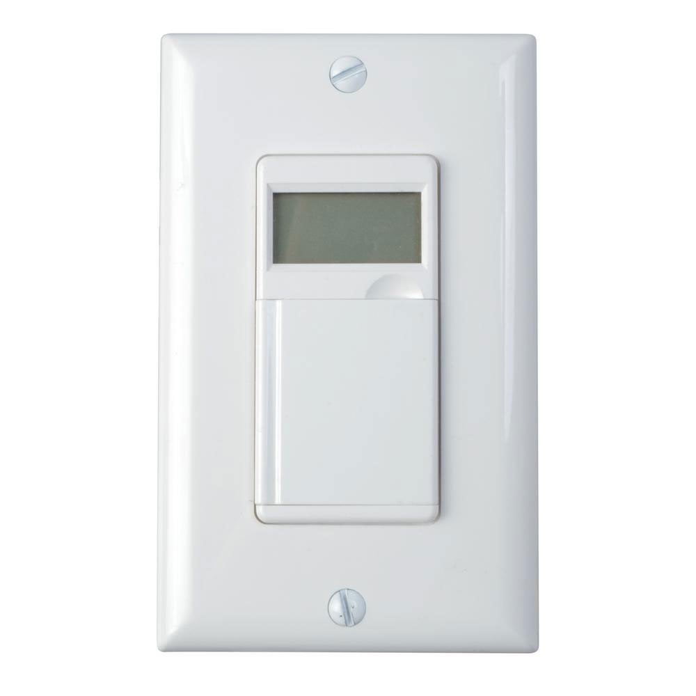 Refurbished Weekly Programmable In-Wall Timer Switch Digital for Fans Lights 