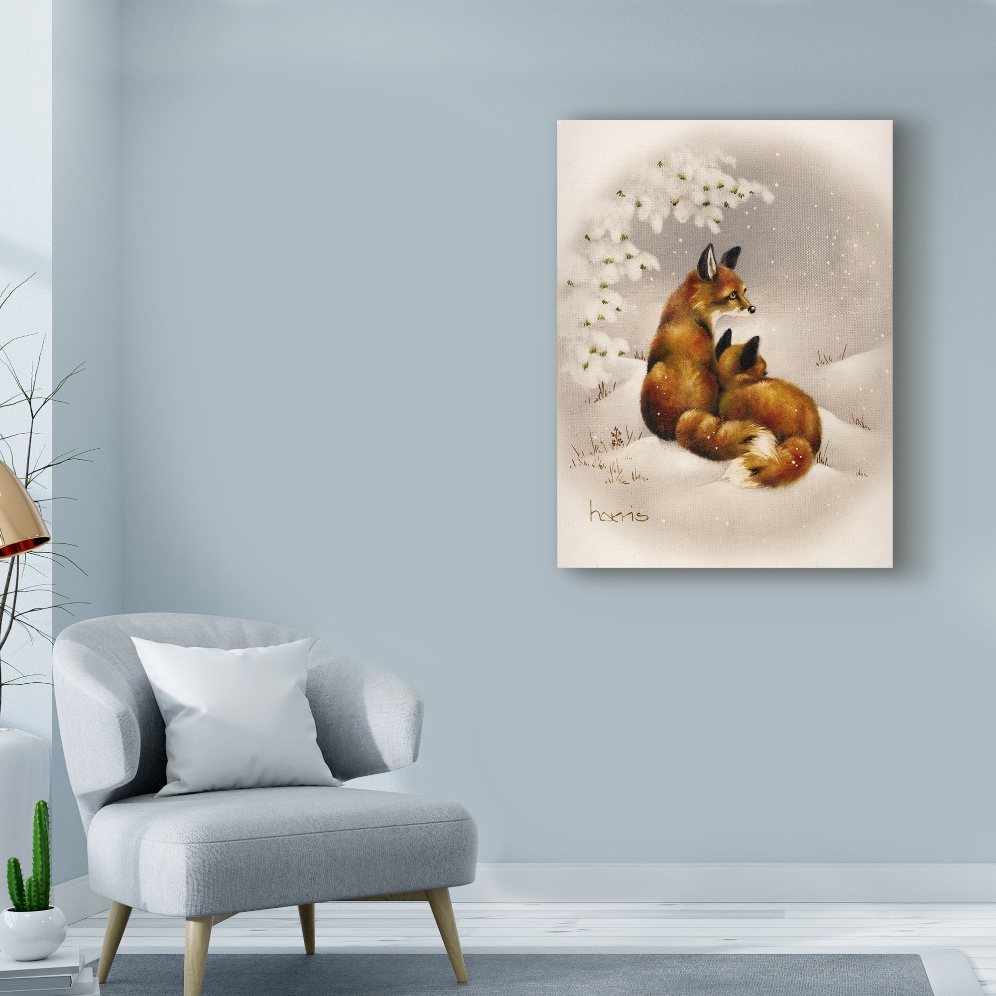Trademark Fine Art 'Forever Foxes' Canvas Art by Peggy Harris