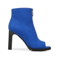 thumbnail image 2 of Bar III Womens Dillian Front Zip Faux Suede Peep Toe Shooties, 2 of 4