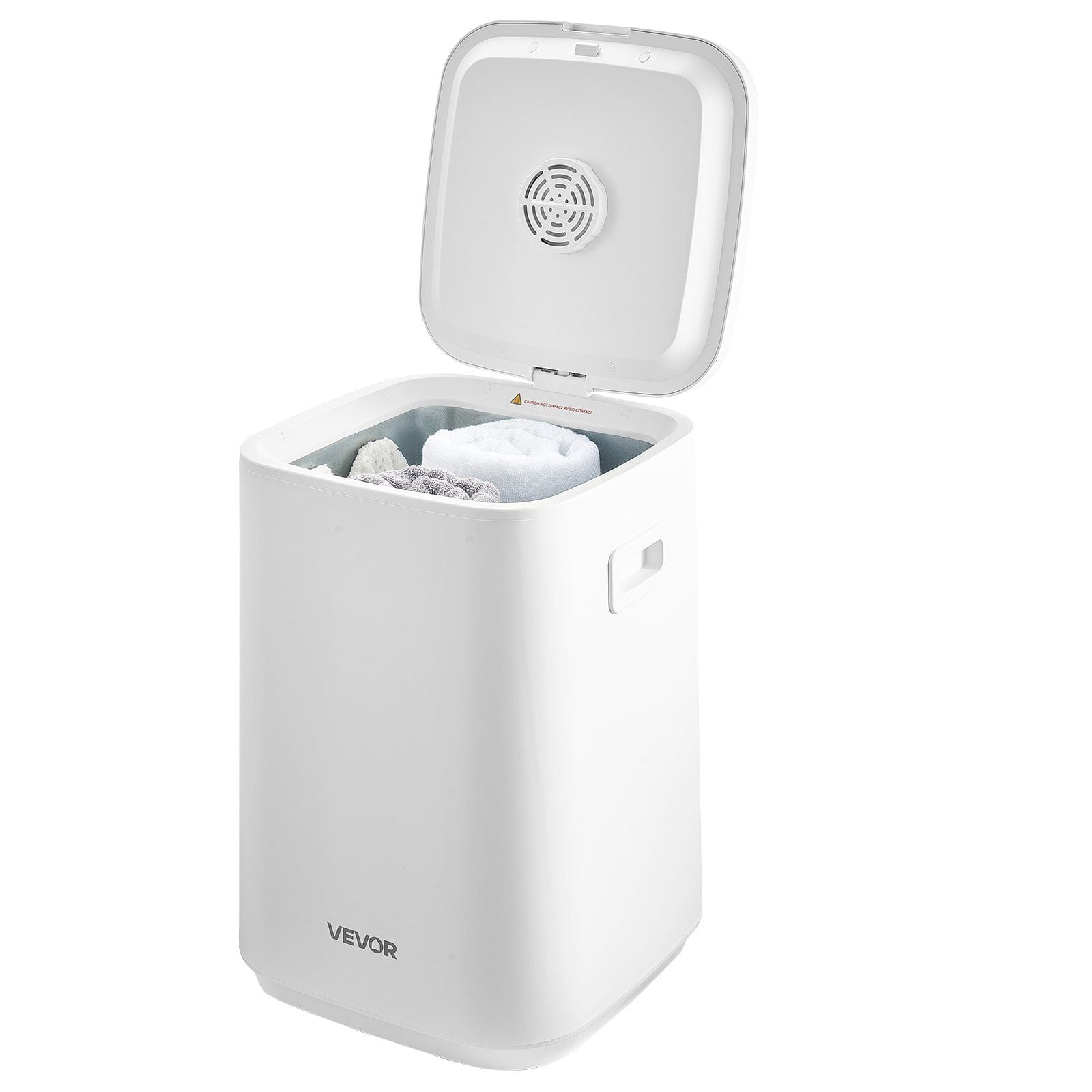 Heated Towel Warmer Bucket, 20L Electric Blanket & Towel Dryer with Digital Display, Adjustable Timer/Temp, Safety Lock, 4 Hooks for Bathroom, SPA, Bedroom, Kitchen, White