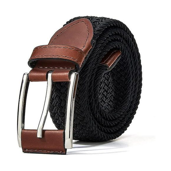 Belt for Men 2Pack,Mens Stretch Braided Web Belt for Casual Golf Hunting Pants Jeans,1 3/8"
