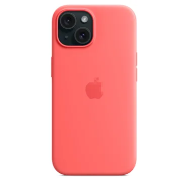 For iPhone 15 Plus Silicone Case with MagSafe，Guava