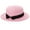 Pink, variant on Women Wide Brim Straw Boater Panama Hat Fedora Summer Beach Sun Hat UPF50+ (Beige)