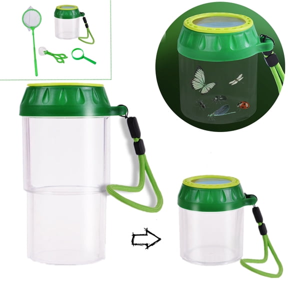 A Insect Catcher Kit For Kids With Net Observation Box And Tweezers Outdoor Exploration Toy