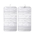 thumbnail image 2 of Organizador de joyas colgante de doble cara para armario de pared, con 80 bolsillos (blanco), 2 of 6
