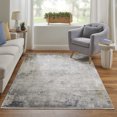 thumbnail image 2 of Feizy Cadiz Modern Abstract, Ivory/Taupe/Gray, 1'6" x 1'6" Swatch Sheen Industrial Distressed Floor Rug for Living room Bedroom, 2 of 10