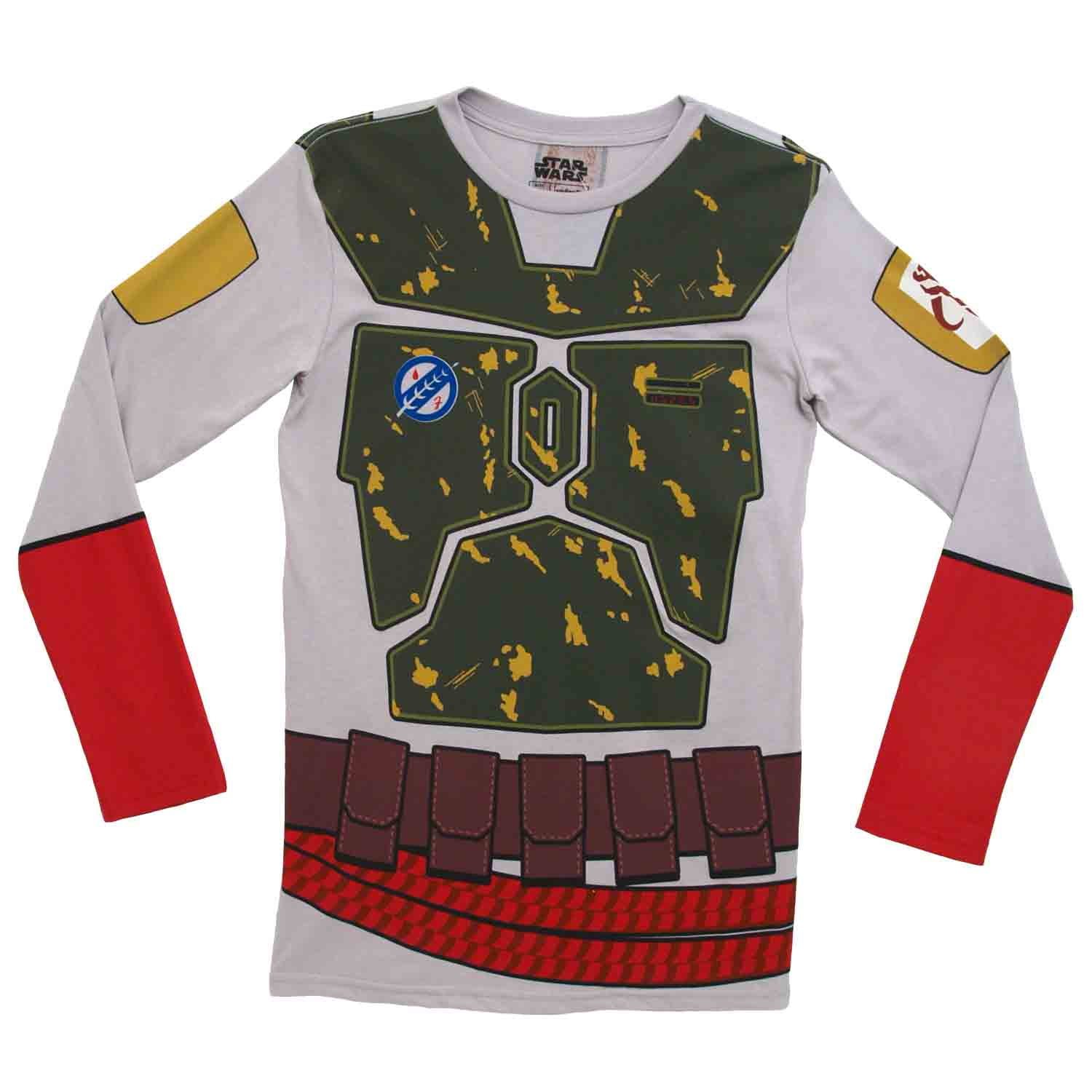 I Am Boba Fett Star Wars Movie Mighty Fine Costume Adult Long Sleeve T