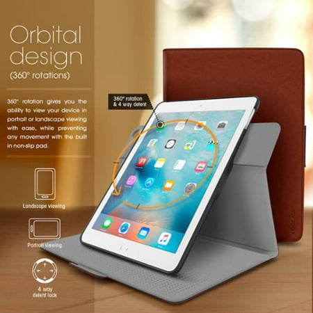iPad Mini 3 2 1 Case, rooCASE Orb Folio 360 Rotating Leather Case Cover for Apple iPad Mini 3 2 1 with Sleep/Wake (Best Terminal For Ipad)