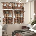 thumbnail image 2 of Coffee Theme Kitchen Curtains Window Curtains and Valances Set Farmhouse Short Tier Curtain for Kitchen Small Kitchen Decor, 2 of 5