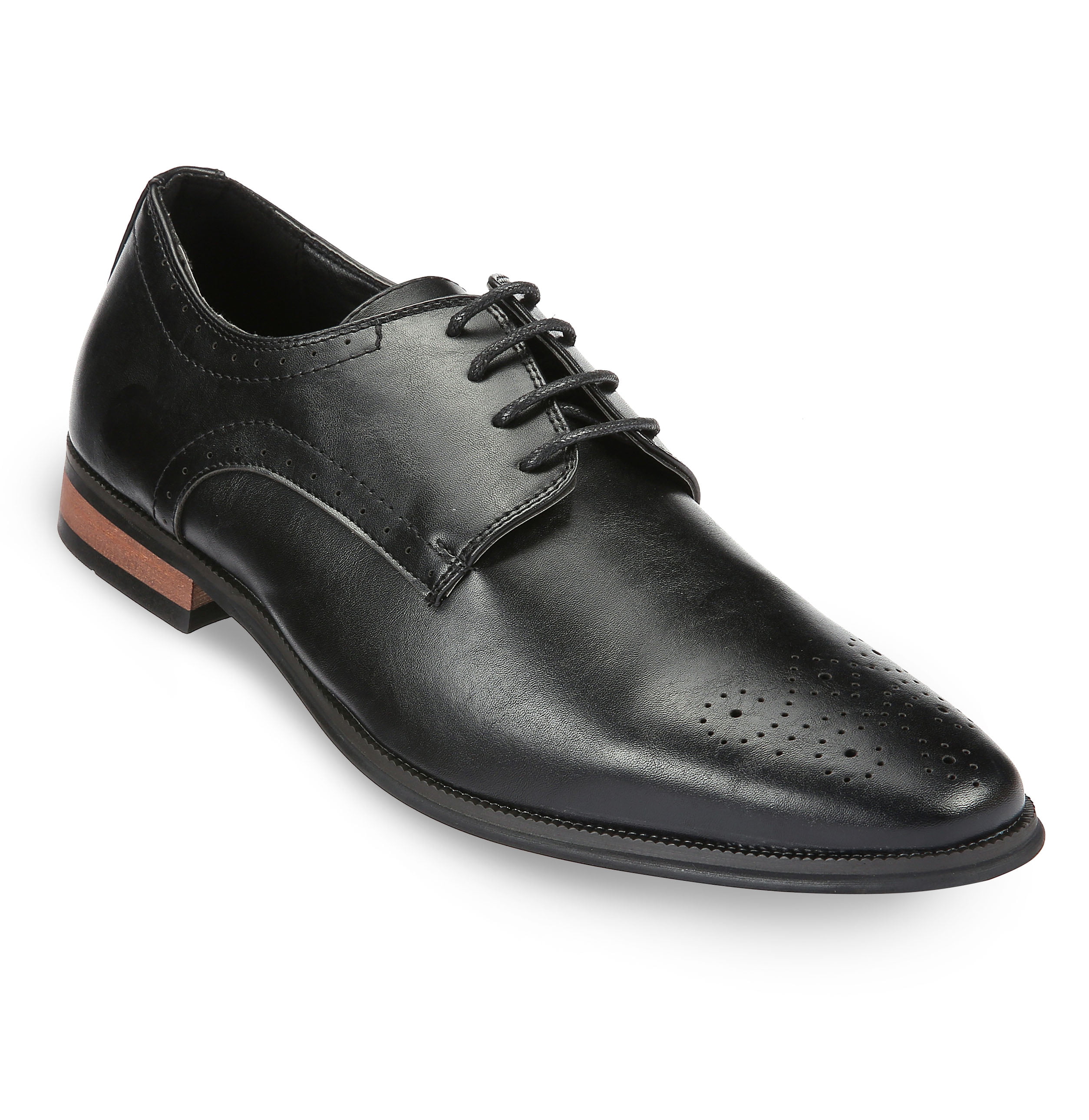 Gallery Seven Punctured Leather Oxford Dress Shoes for Men - Walmart.com
